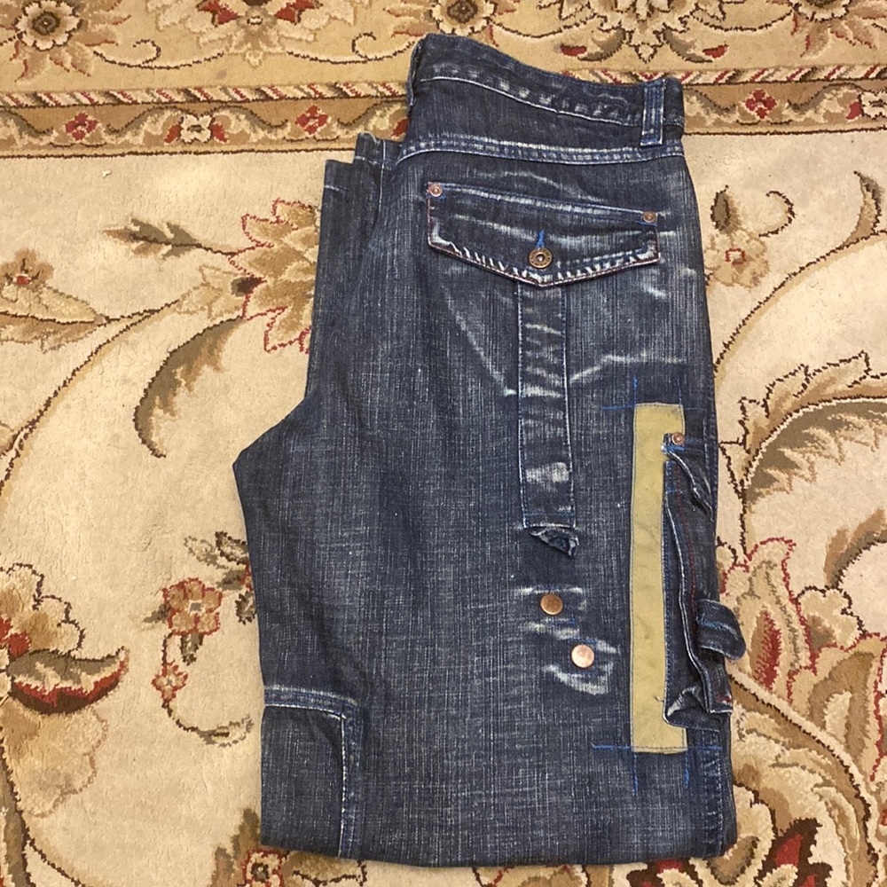 International Male Semi Cargo Denim Jeans
